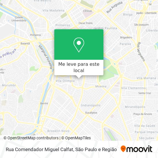 Rua Comendador Miguel Calfat mapa