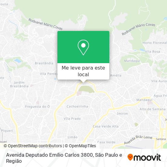 Avenida Deputado Emílio Carlos 3800 mapa