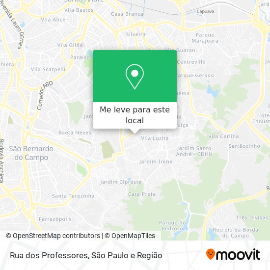 Rua dos Professores mapa