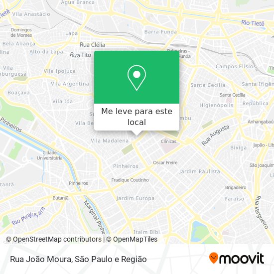 Rua João Moura mapa