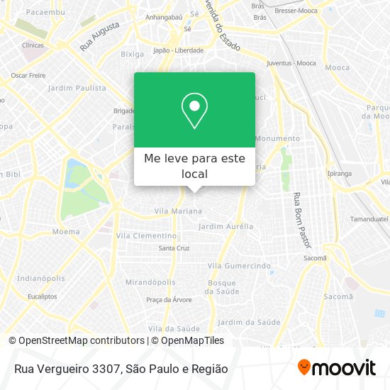 Rua Vergueiro 3307 mapa