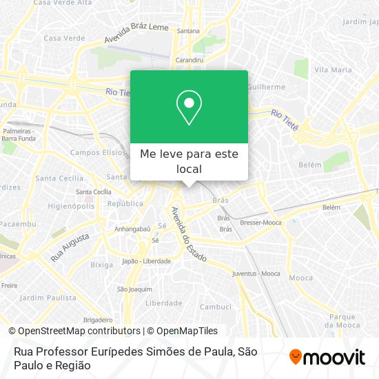 Rua Professor Eurípedes Simões de Paula mapa