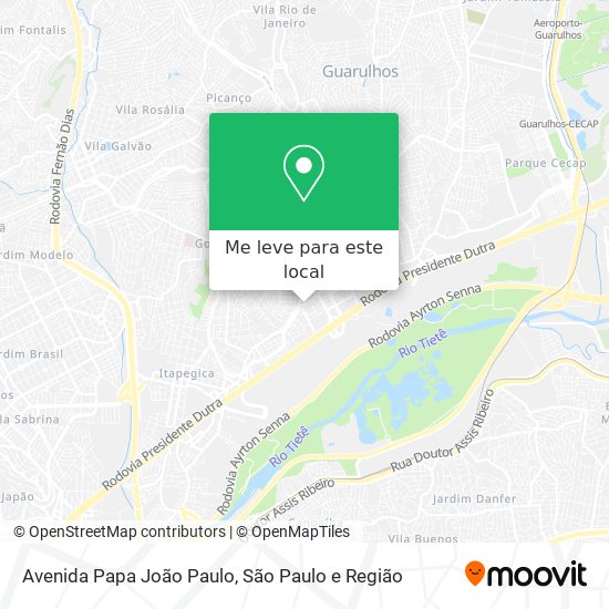 Avenida Papa João Paulo mapa