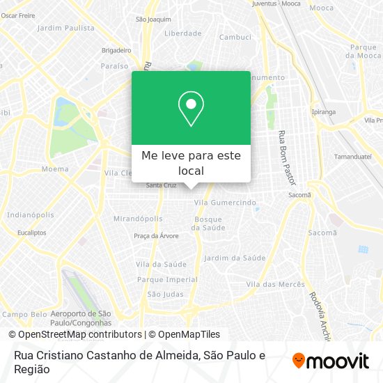 Rua Cristiano Castanho de Almeida mapa