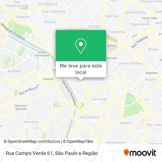 Rua Campo Verde 61 mapa