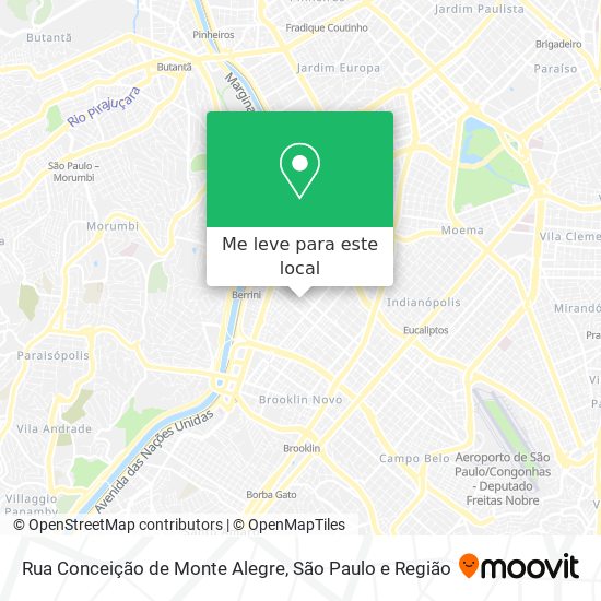 Rua Conceição de Monte Alegre mapa