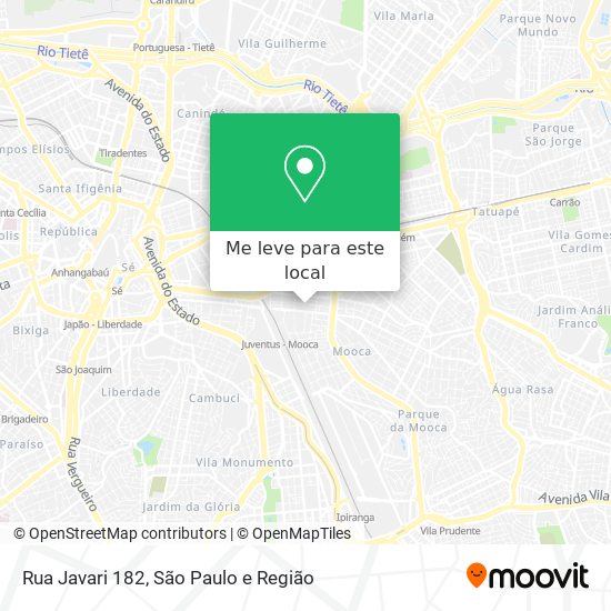 Rua Javari 182 mapa