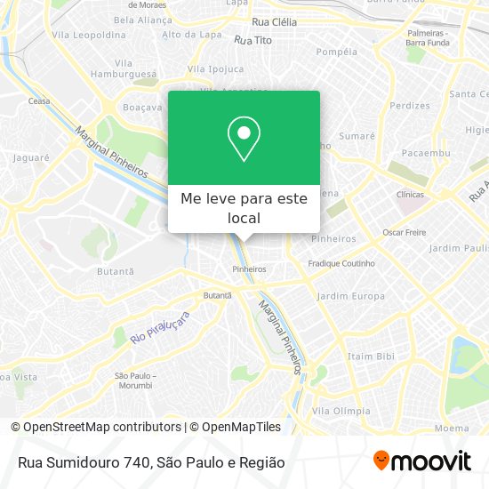 Rua Sumidouro 740 mapa