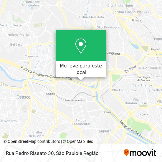 Rua Pedro Rissato 30 mapa