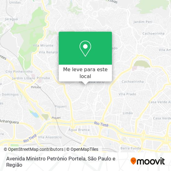 Avenida Ministro Petrônio Portela mapa
