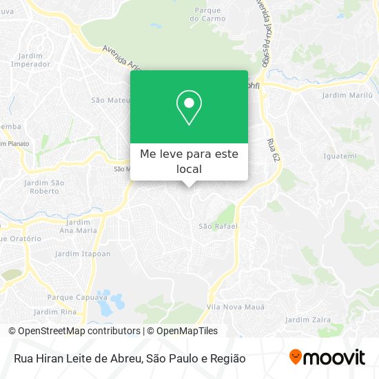 Rua Hiran Leite de Abreu mapa