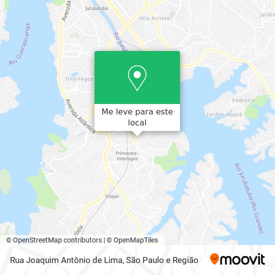 Rua Joaquim Antônio de Lima mapa