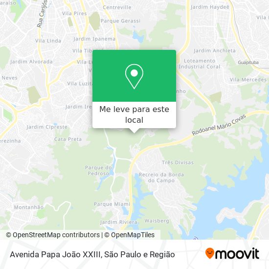 Avenida Papa João XXIII mapa