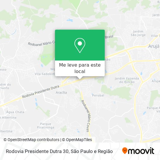 Rodovia Presidente Dutra 30 mapa