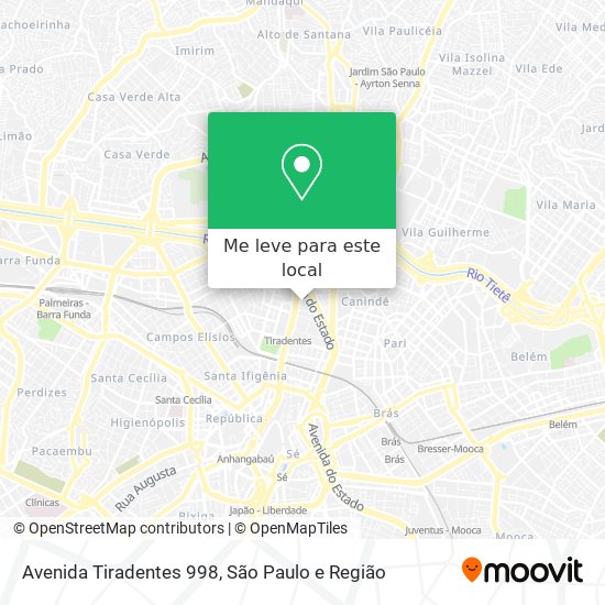 Avenida Tiradentes 998 mapa