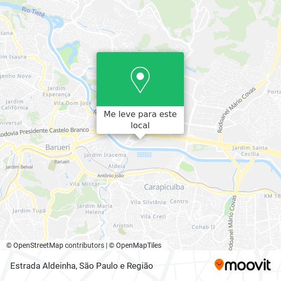 Estrada Aldeinha mapa