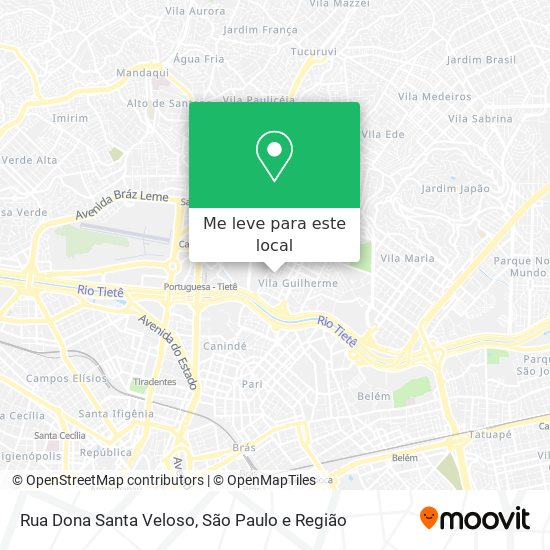 Rua Dona Santa Veloso mapa