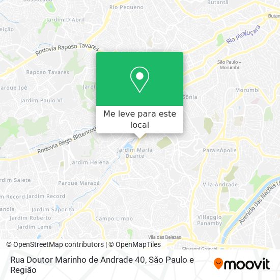 Rua Doutor Marinho de Andrade 40 mapa
