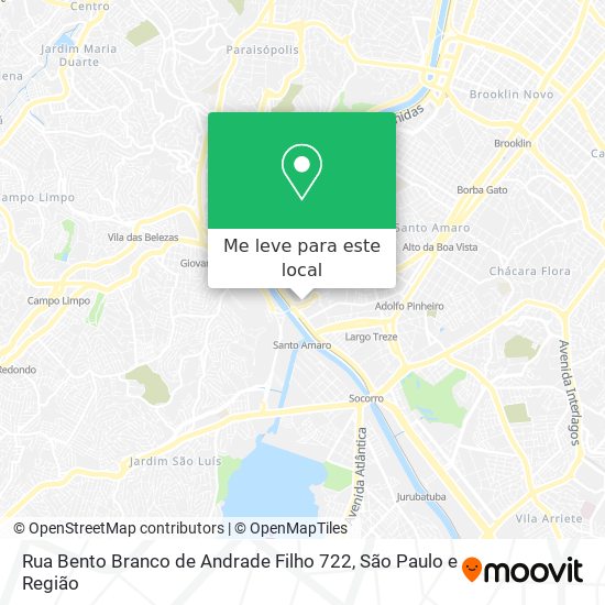 Rua Bento Branco de Andrade Filho 722 mapa
