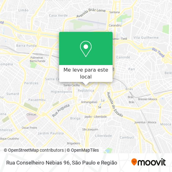 Rua Conselheiro Nébias 96 mapa