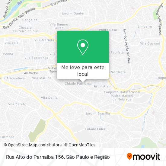 Rua Alto do Parnaíba 156 mapa