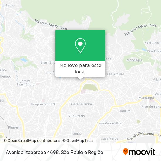 Avenida Itaberaba 4698 mapa