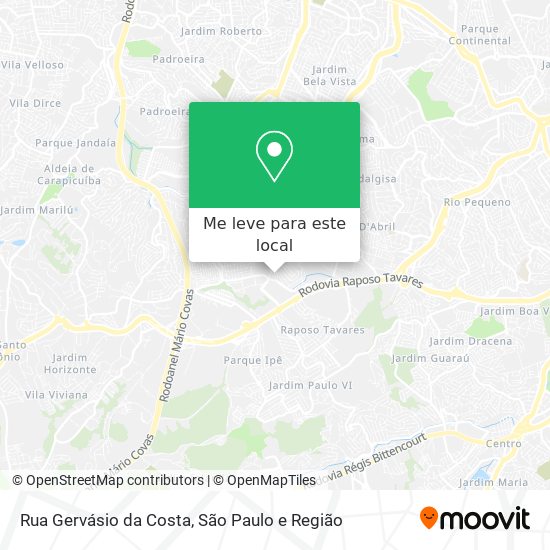 Rua Gervásio da Costa mapa