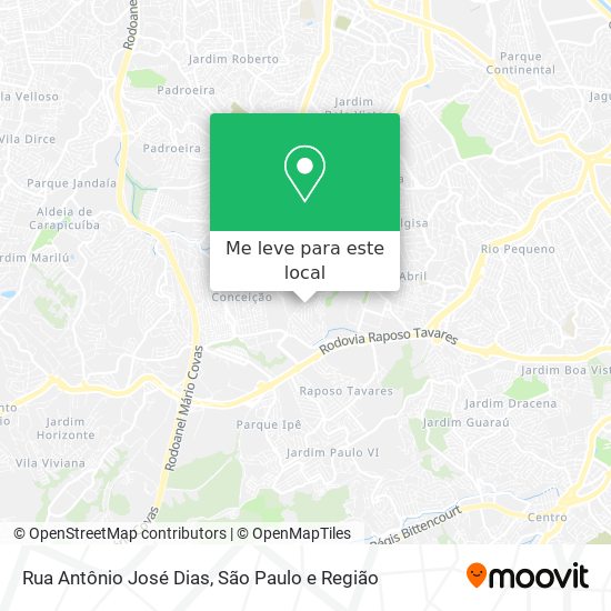 Rua Antônio José Dias mapa