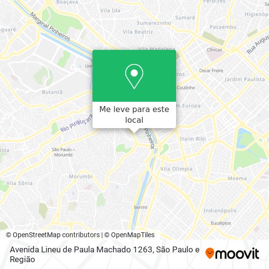 Avenida Lineu de Paula Machado 1263 mapa