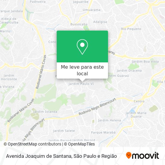 Avenida Joaquim de Santana mapa