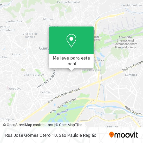 Rua José Gomes Otero 10 mapa