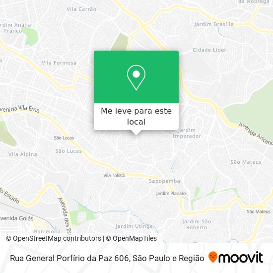Rua General Porfírio da Paz 606 mapa