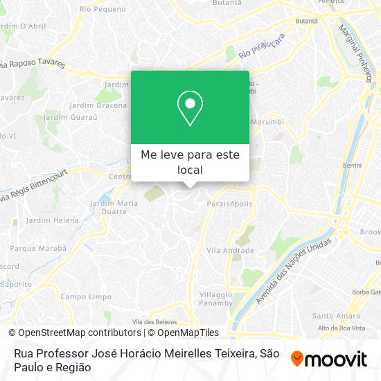 Rua Professor José Horácio Meirelles Teixeira mapa