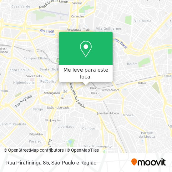 Rua Piratininga 85 mapa