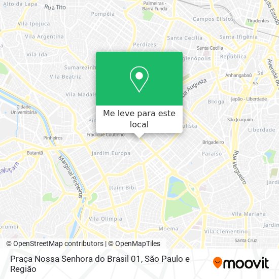 Praça Nossa Senhora do Brasil 01 mapa