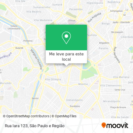 Rua Iara 123 mapa
