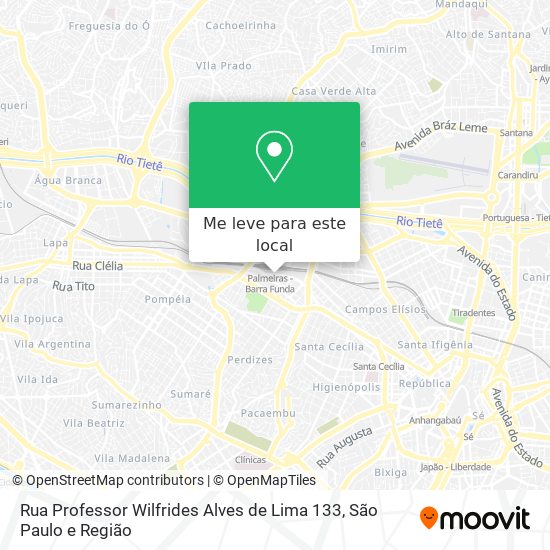 Rua Professor Wilfrides Alves de Lima 133 mapa