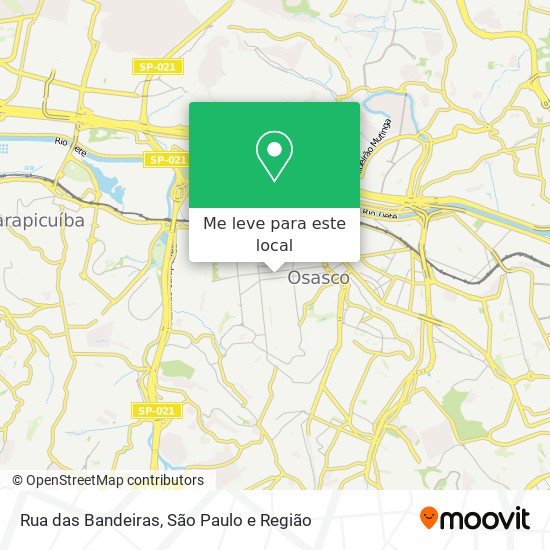 Rua das Bandeiras mapa