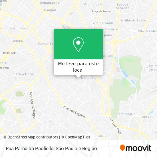 Rua Parnaíba Paoliello mapa