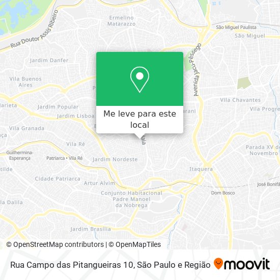 Rua Campo das Pitangueiras 10 mapa