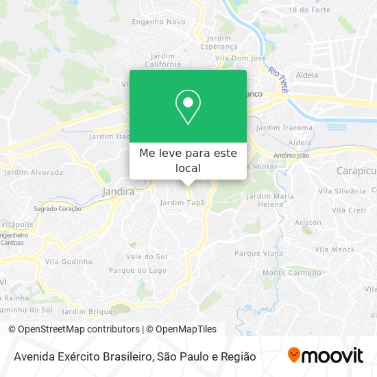 Avenida Exército Brasileiro mapa