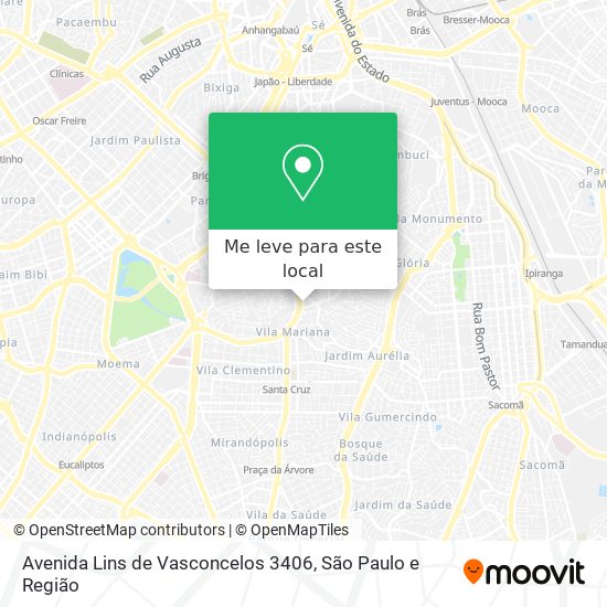Avenida Lins de Vasconcelos 3406 mapa