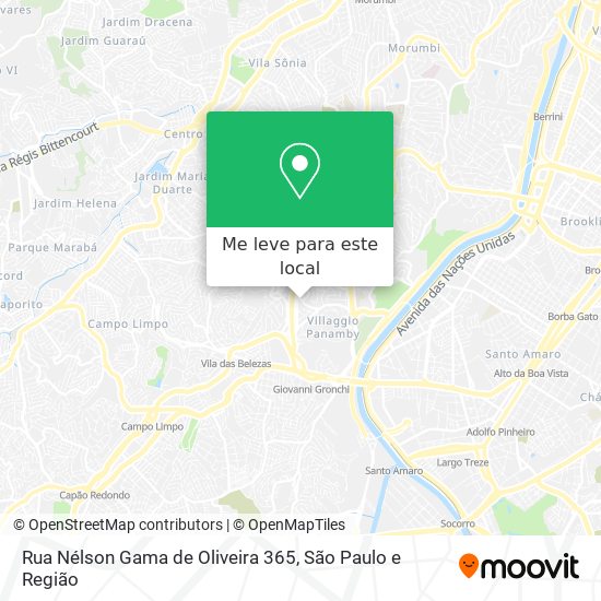 Rua Nélson Gama de Oliveira 365 mapa