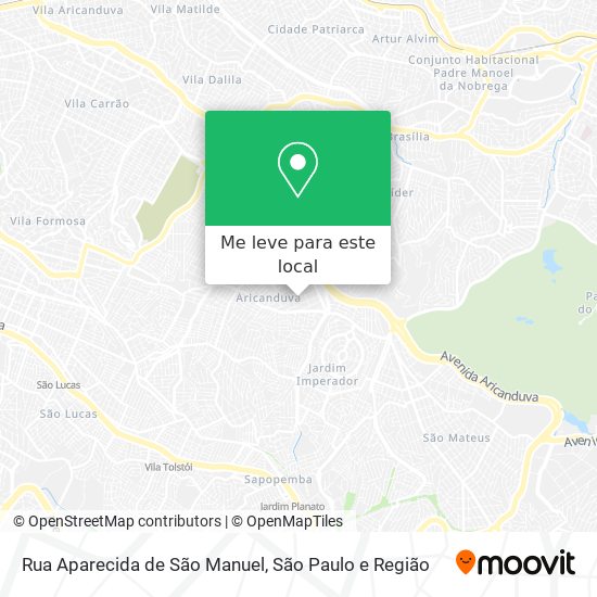 Rua Aparecida de São Manuel mapa