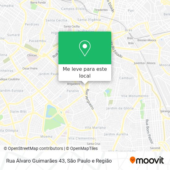 Rua Álvaro Guimarães 43 mapa