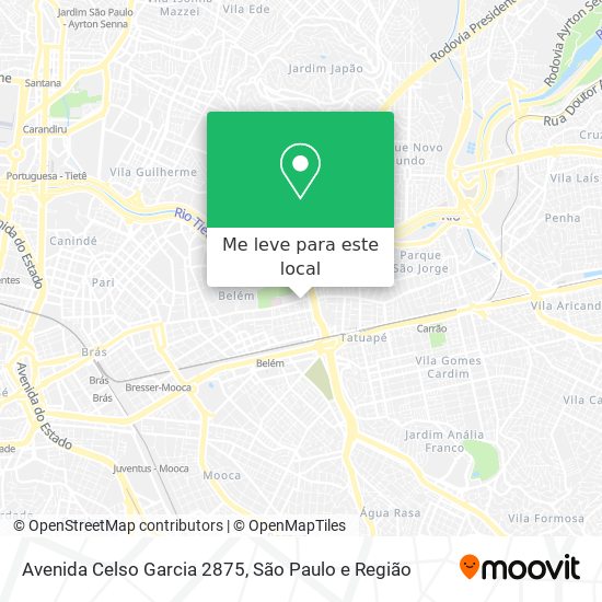 Avenida Celso Garcia 2875 mapa