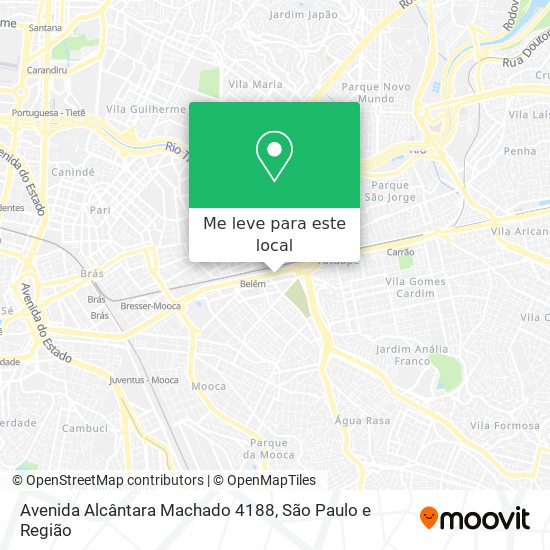 Avenida Alcântara Machado 4188 mapa
