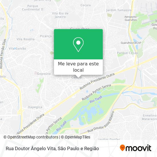 Rua Doutor Ângelo Vita mapa