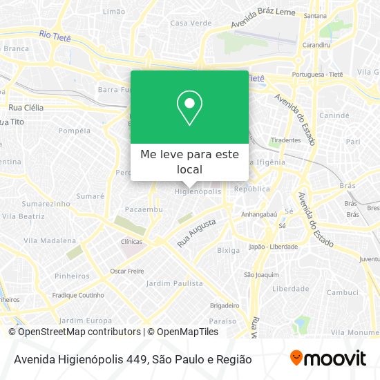 Avenida Higienópolis 449 mapa