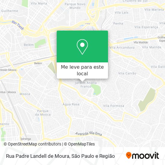 Rua Padre Landell de Moura mapa